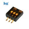 KE品牌厂家直销拨码开关1.27mm脚距3位贴片低推