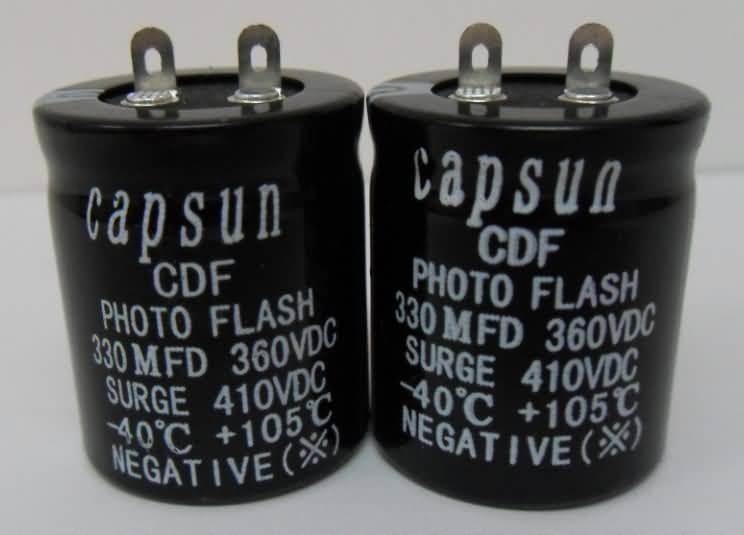 360V330UF闪光灯电容器